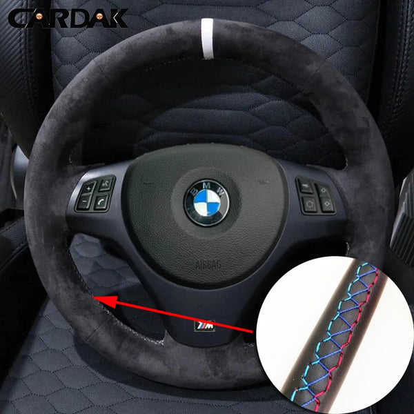 Customized Car Steering Wheel Braid Soft Suede Cover For BMW E81 E90 Pack M Sport M3 E91 E92 E93 E87 E82 E88 X1 E84