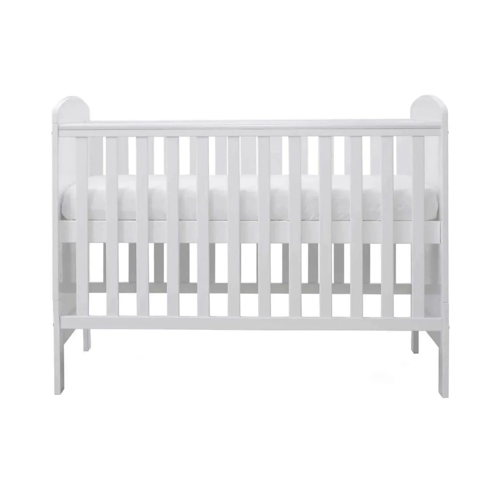 Ickle Bubba Coleby Mini Cot Bed White - Fibre Mattress