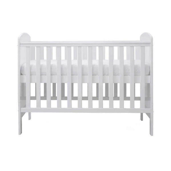 Ickle Bubba Coleby Mini Cot Bed White - Premium Sprung Mattress