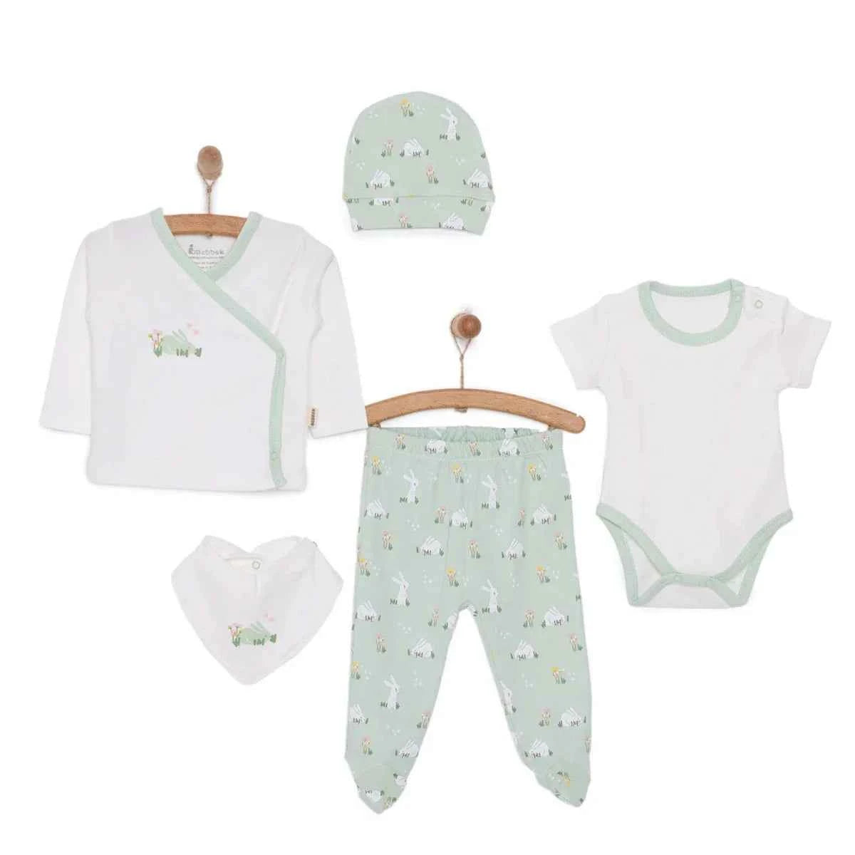 Bebbek Girl Newborn Gift Set 5 pcs - Green