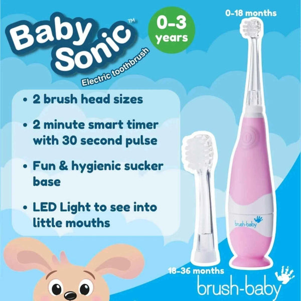 brush-baby BabySonic Electric Toothbrush 0-3 years - Pink