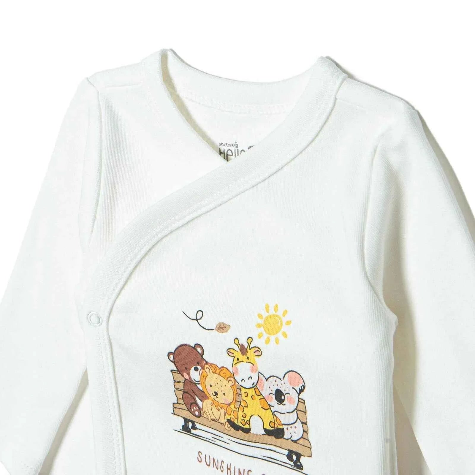 HelloBaby Newborn Body-Footed Bottom - Ecru