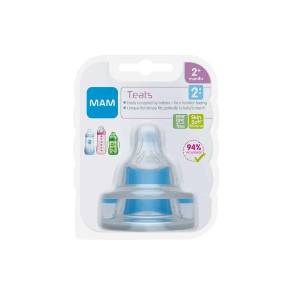 MAM SkinSoft Silicone Teat Medium Flow Pack of 2