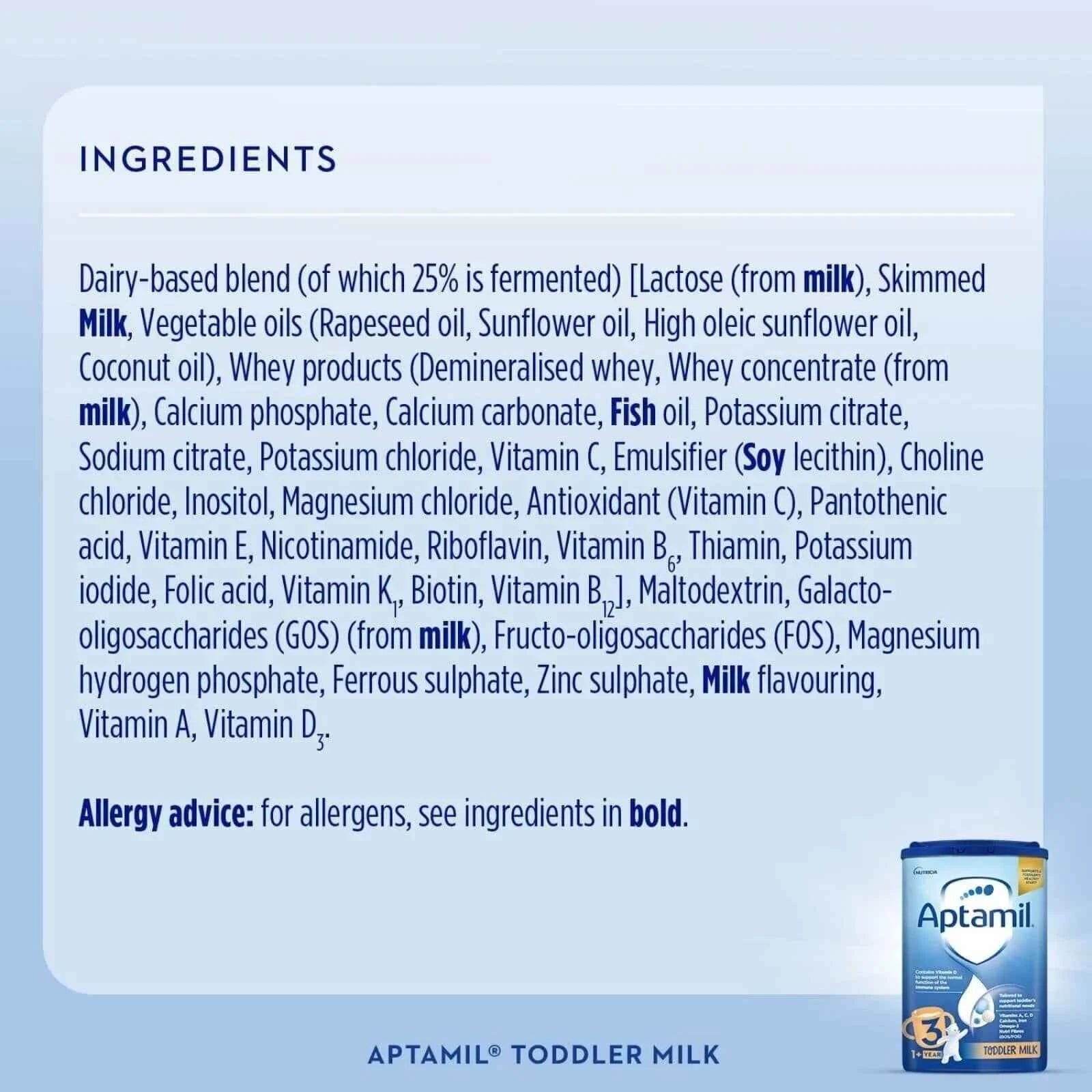 Aptamil 3 Growing Up Milk Formula 1-2 years 800g