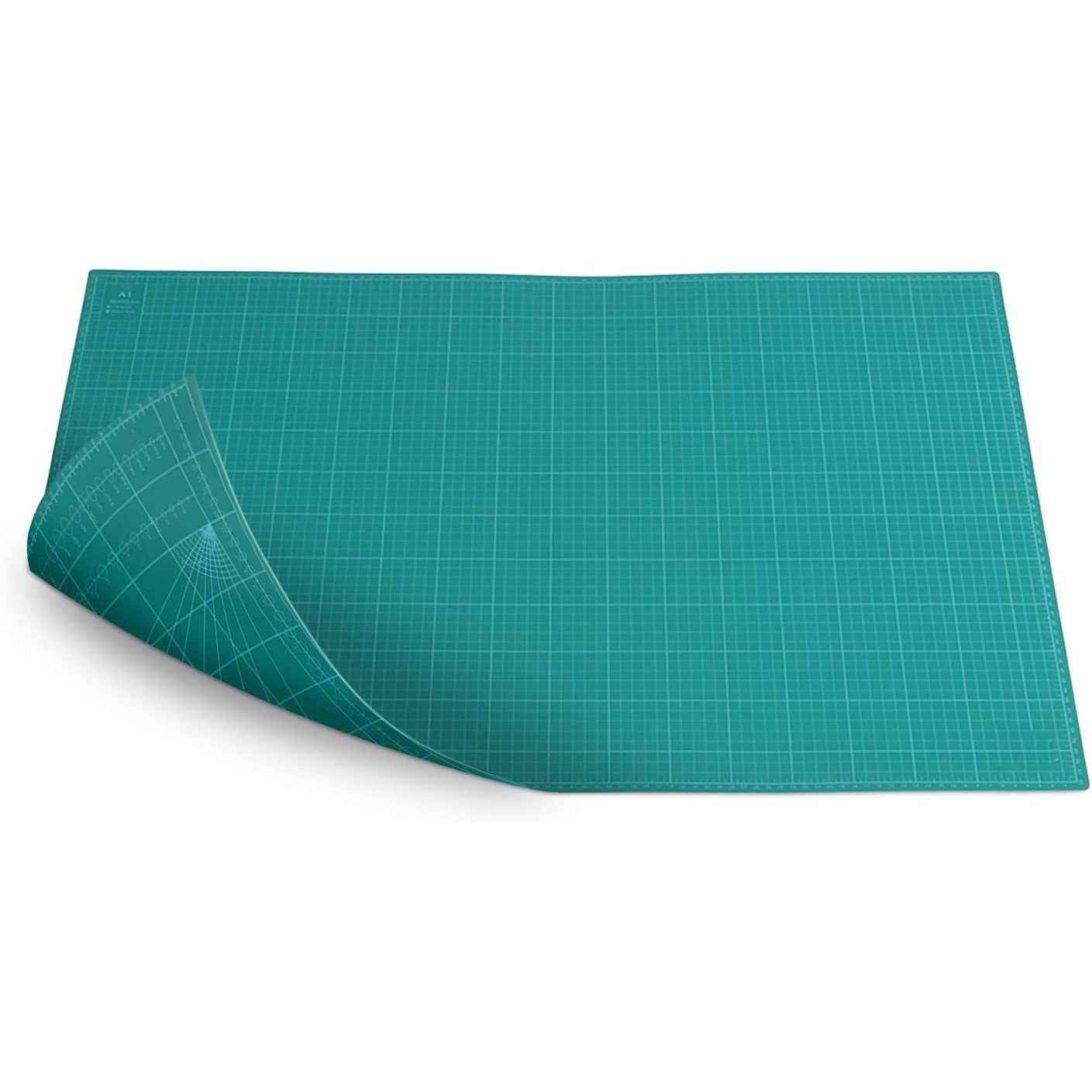 A1 PVC Cutting Mat 60x90cm – 5-Ply Self-Healing Desk Pad, Double-Sided, Green