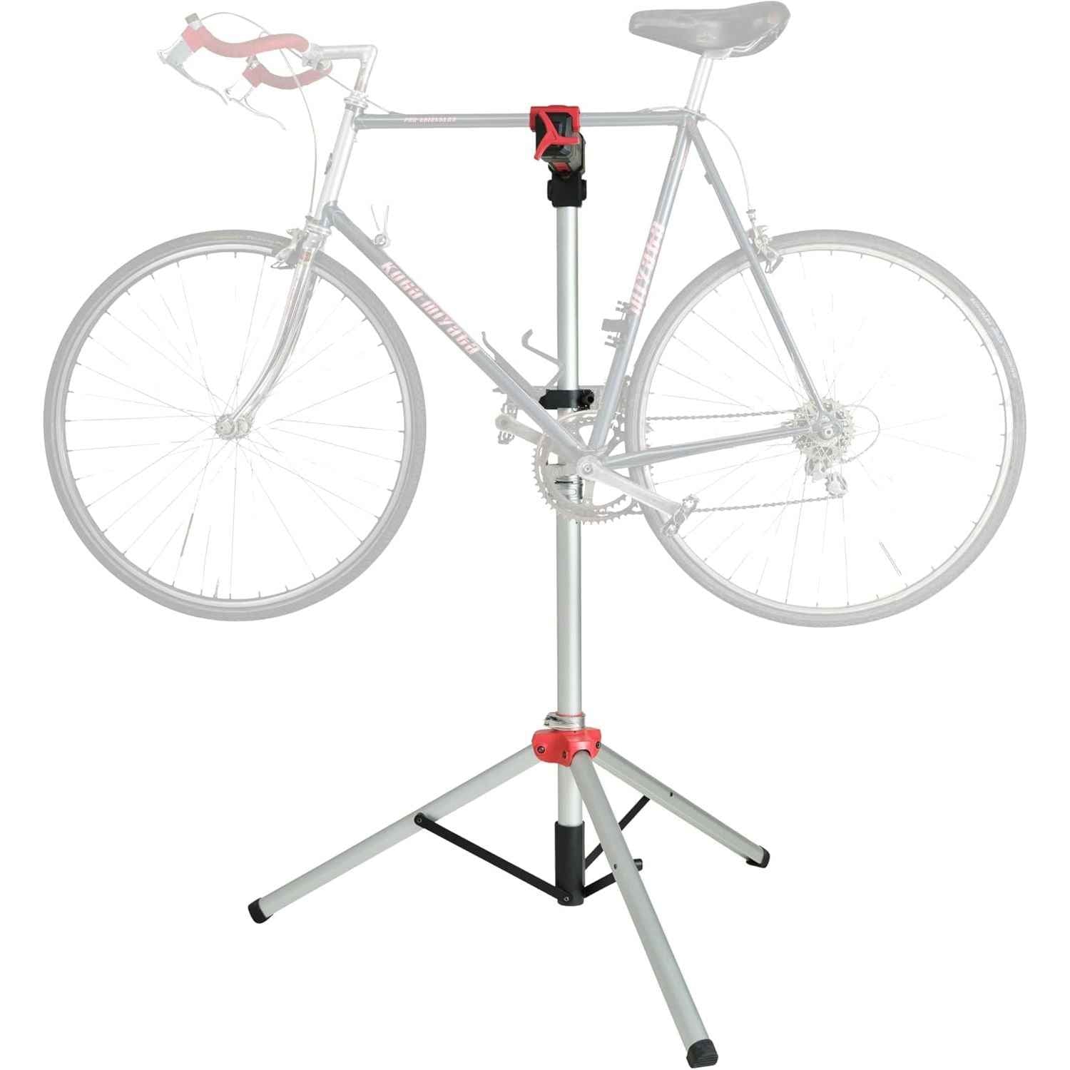 Bike Repair Stand Adjustable Metal Workstand with Bag Silver Red PRO BIKE TOOL