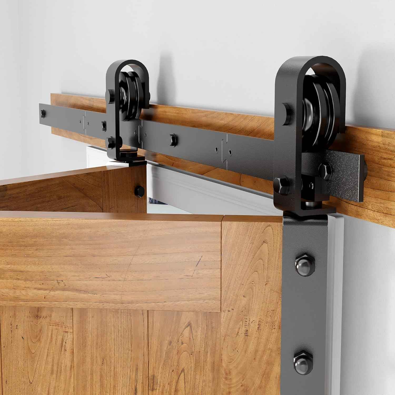 Bifold Sliding Barn Door Hardware Kit 3.3FT Double Closet Track SANKEYTEW