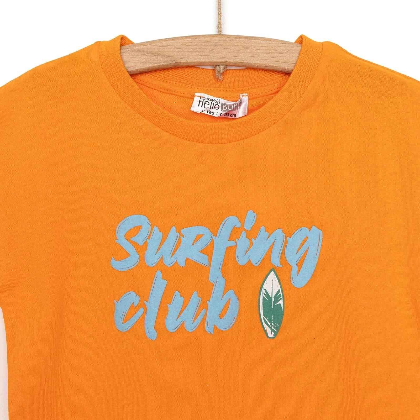 HelloBaby Motto Boy T-shirt & Short - Orange