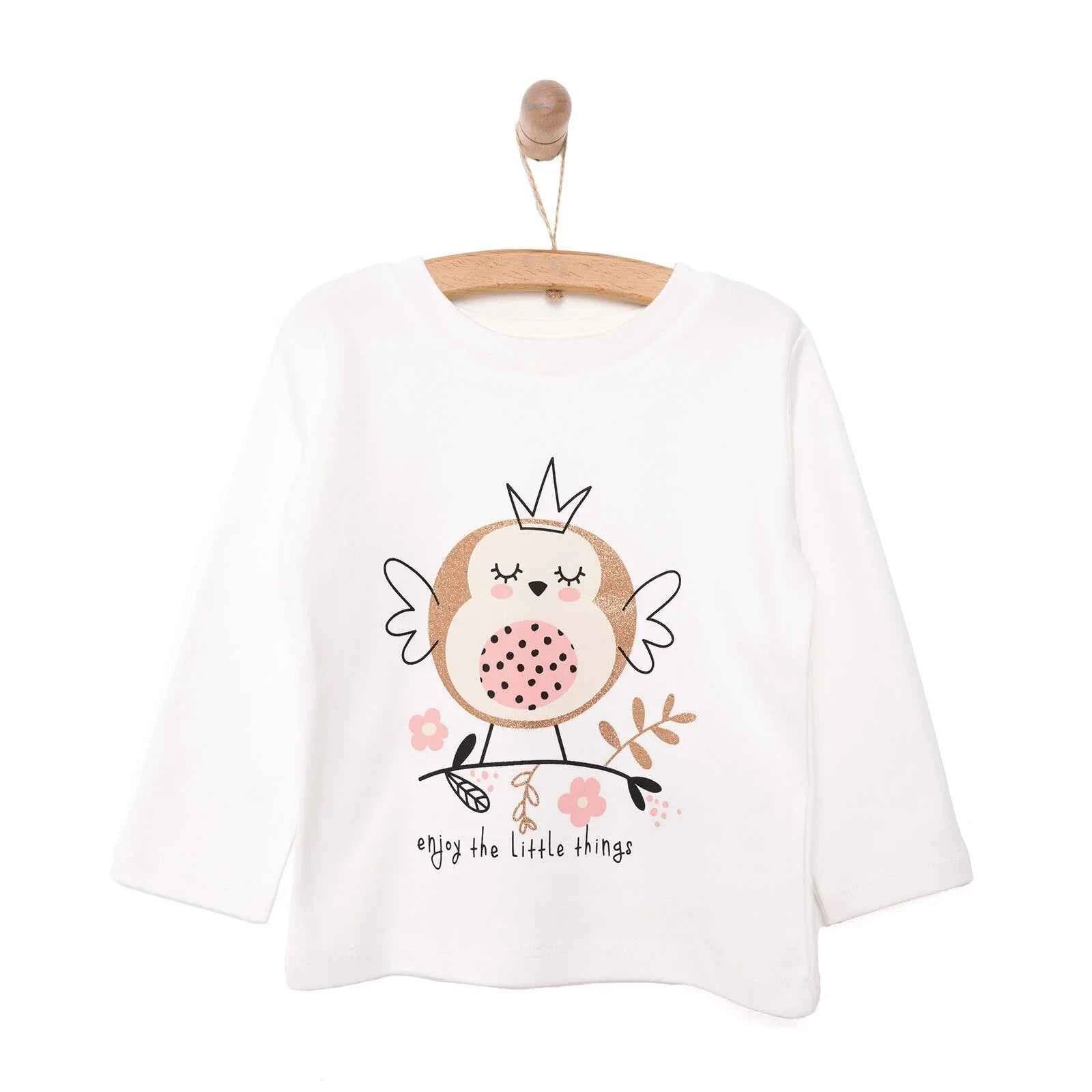 HelloBaby Baby Girl Long Sleeve T-shirt - Ecru