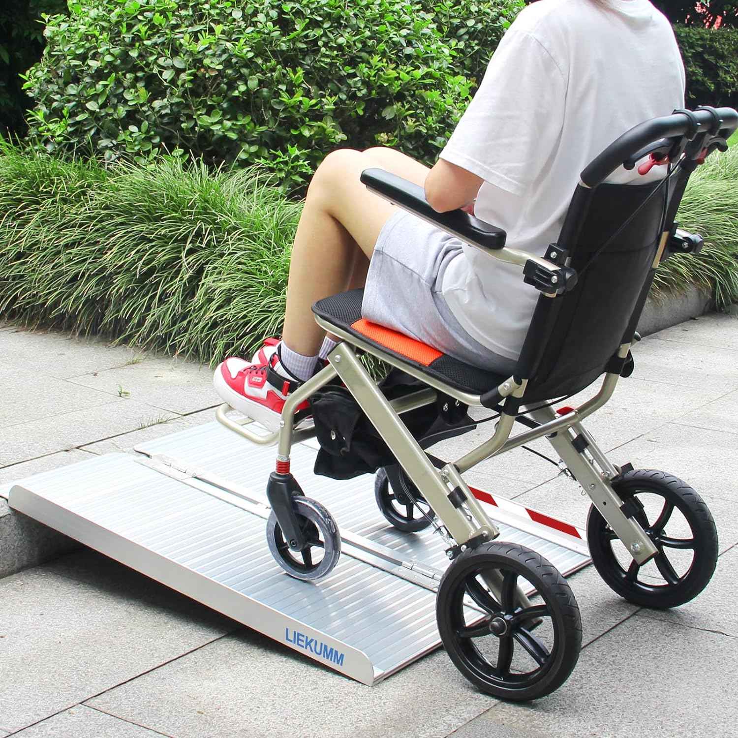 Wheelchair Ramps Folding Aluminium 150x71.5cm 300KG Threshold Home LIEKUMM