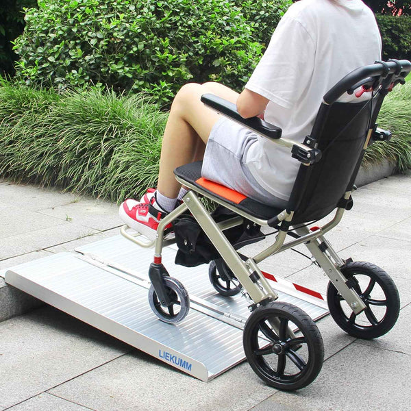Wheelchair Ramps Folding Aluminium 150x71.5cm 300KG Threshold Home LIEKUMM