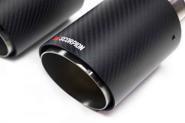 SCORPION EXHAUSTS - REPLACEMENT CARBON ASCARI TIPS FOR SCORPION EXHAUST - SINGLE 100MM