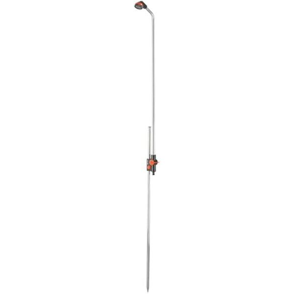 Gardena shower solo shower with a pleasant soft spray, water quantity continuously adjustable and lockable, variable height adjustment to 207 cm, with spike for fixing in the ground (961-20)