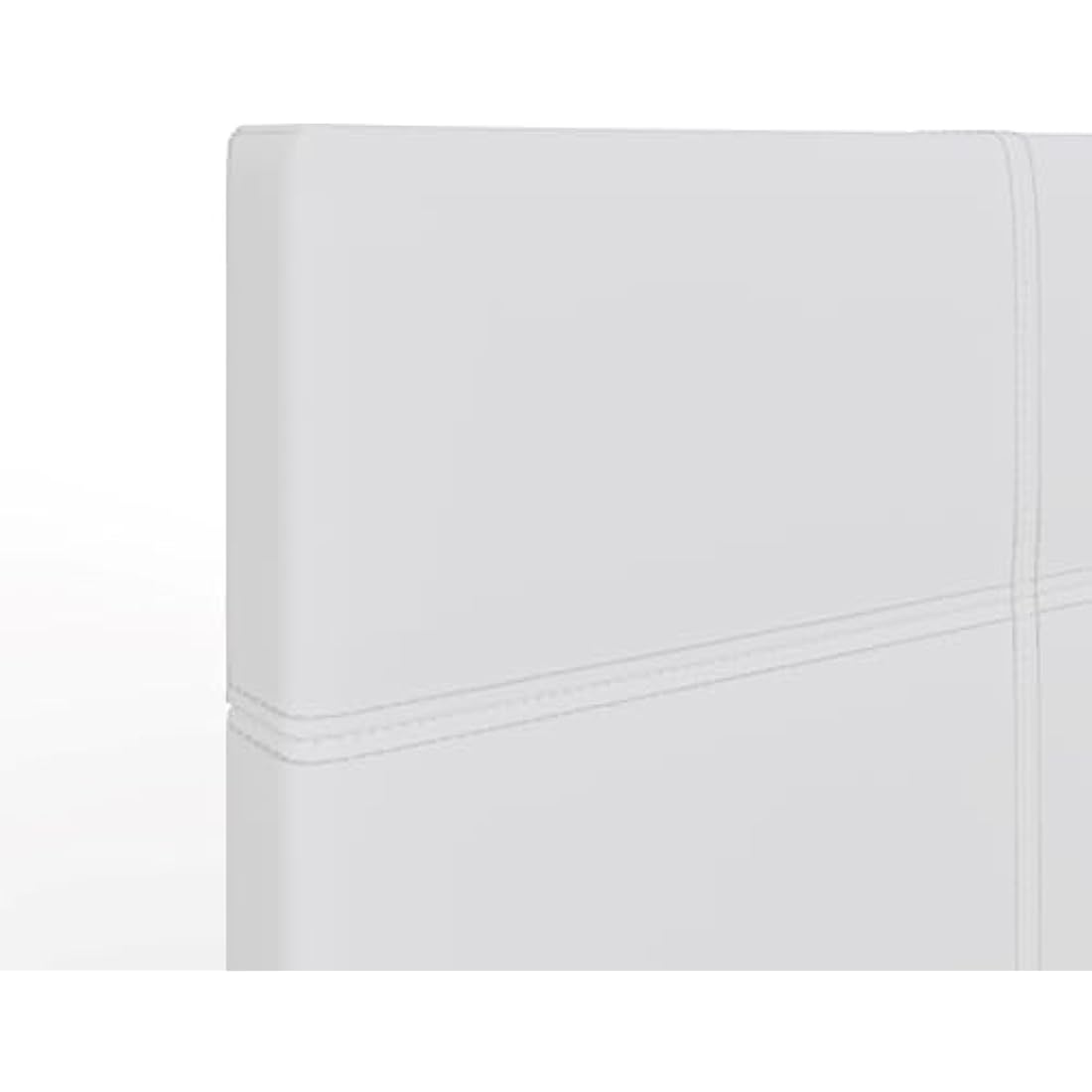 GFW Classic Leather Upholstered Ottoman Storage Bed With Gas End Lift & Under Bed Storage, Single, Faux Leather, White