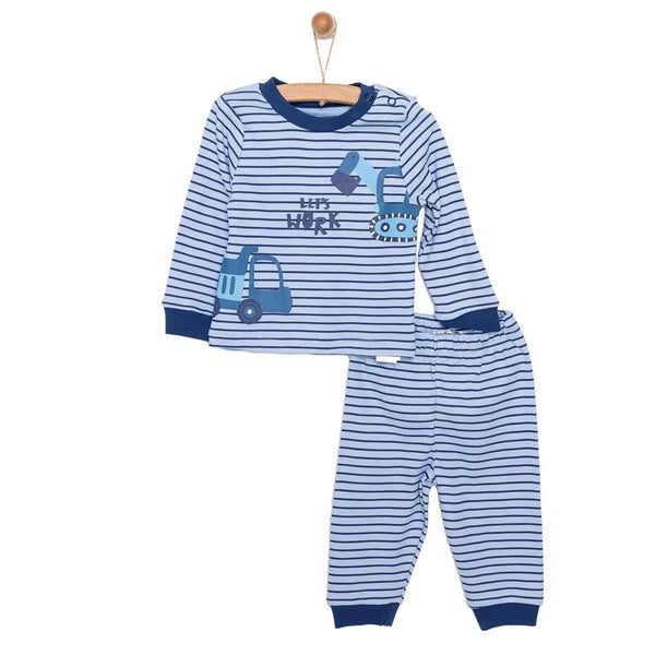 HelloBaby  Baby Boy Long Sleeve Pyjamas Set - Dark Blue