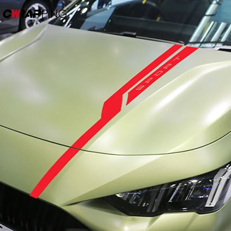 100cm Car Hood Bonnet Sticker Universal Car Sticker Non Fading For Audi BMW Nissan Toyota Jeep Hyundai Sport Auto Decor Decal