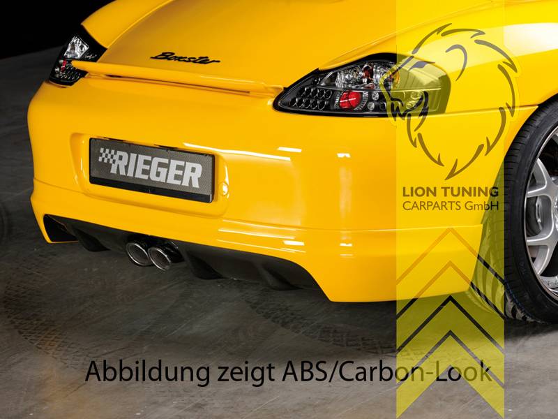 LT Rieger rear apron rear spoiler diffuser for Porsche Boxster Spyder 986 94-04 2 pipe center