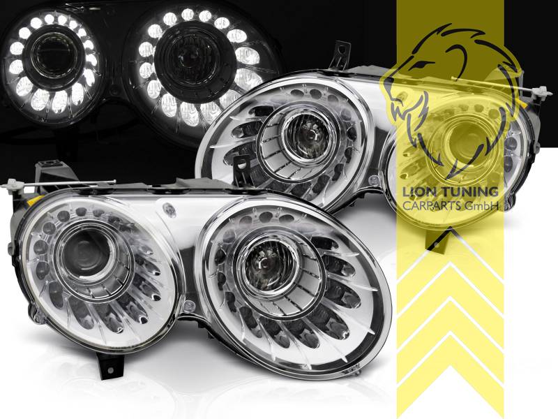 LT Pair XENON LED DRL Aftermarket Headlights for Bentley GT 3W 03-09 chrome LHD