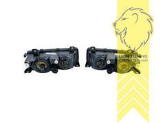 LTG Pair Hella Halogen Headlights BMW E36 Sedan Touring, Coupe Cabrio black 92+
