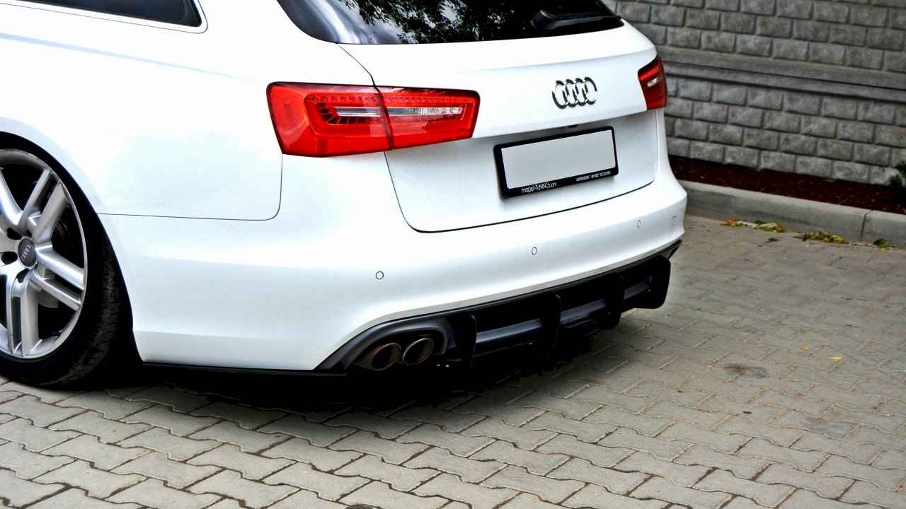 Maxton Design - AUDI A6 C7 S-LINE AVANT (2.0 TDI) REAR DIFFUSER & REAR SIDE SPLITTERS (2011-2014)