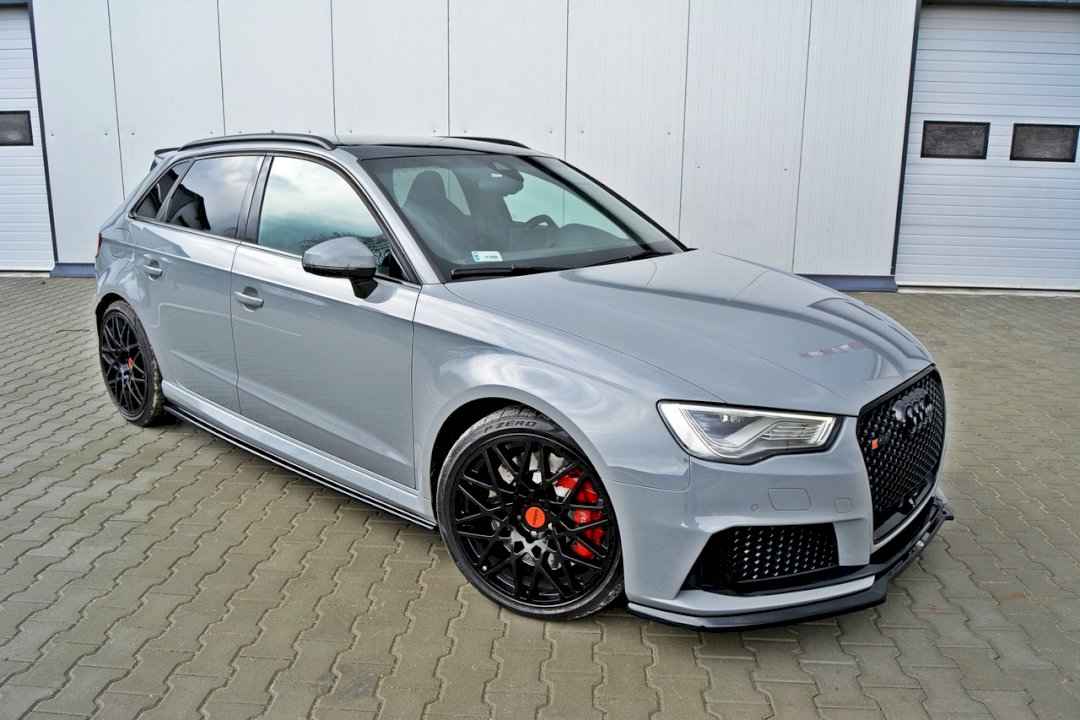 Maxton Design - FRONT SPLITTER V.2 AUDI RS3 8VA SPORTBACK PRE-FACELIFT (2015-2016)