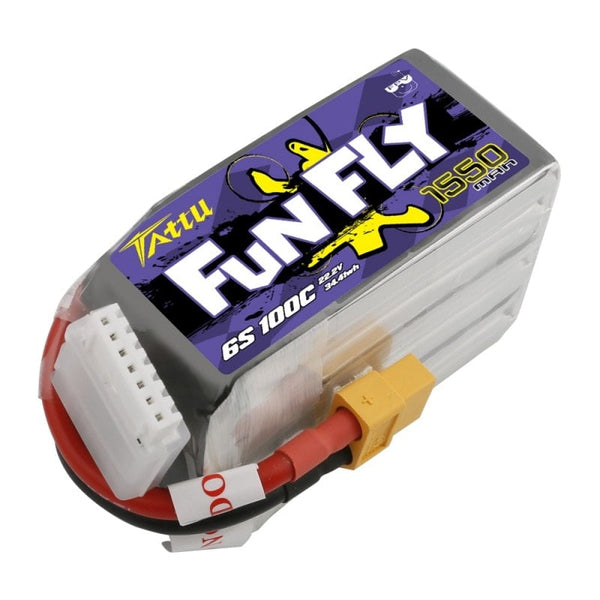 Tattu Funfly Series 1550mAh 22.2V 100C 6S1P Lipo Battery Pack with XT60 plug