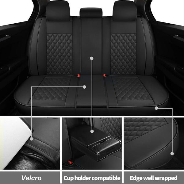 Vankerful Car Back Seat Covers, Universal Fit for Cars, SUVs, Sedans & Trucks