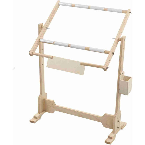 Adjustable Cross Stitch Floor Stand – Wood Pine, 5 Heights (41–68cm)