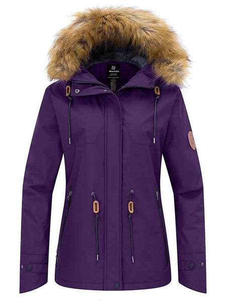 Womens Jacket Waterproof Winter Coat Ski Snowboarding Size L Wantdo