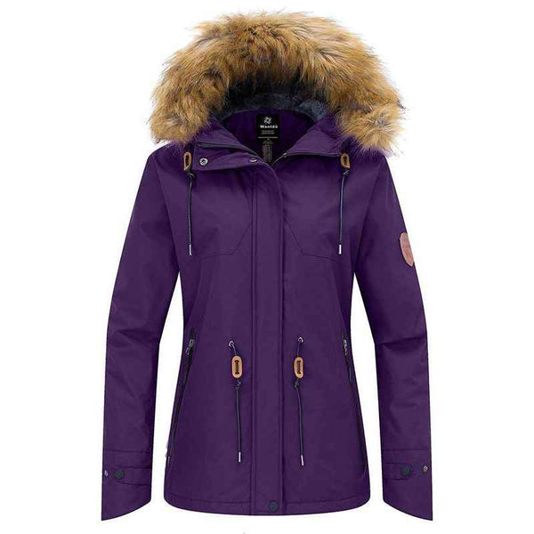 Womens Jacket Waterproof Winter Coat Ski Snowboarding Size L Wantdo