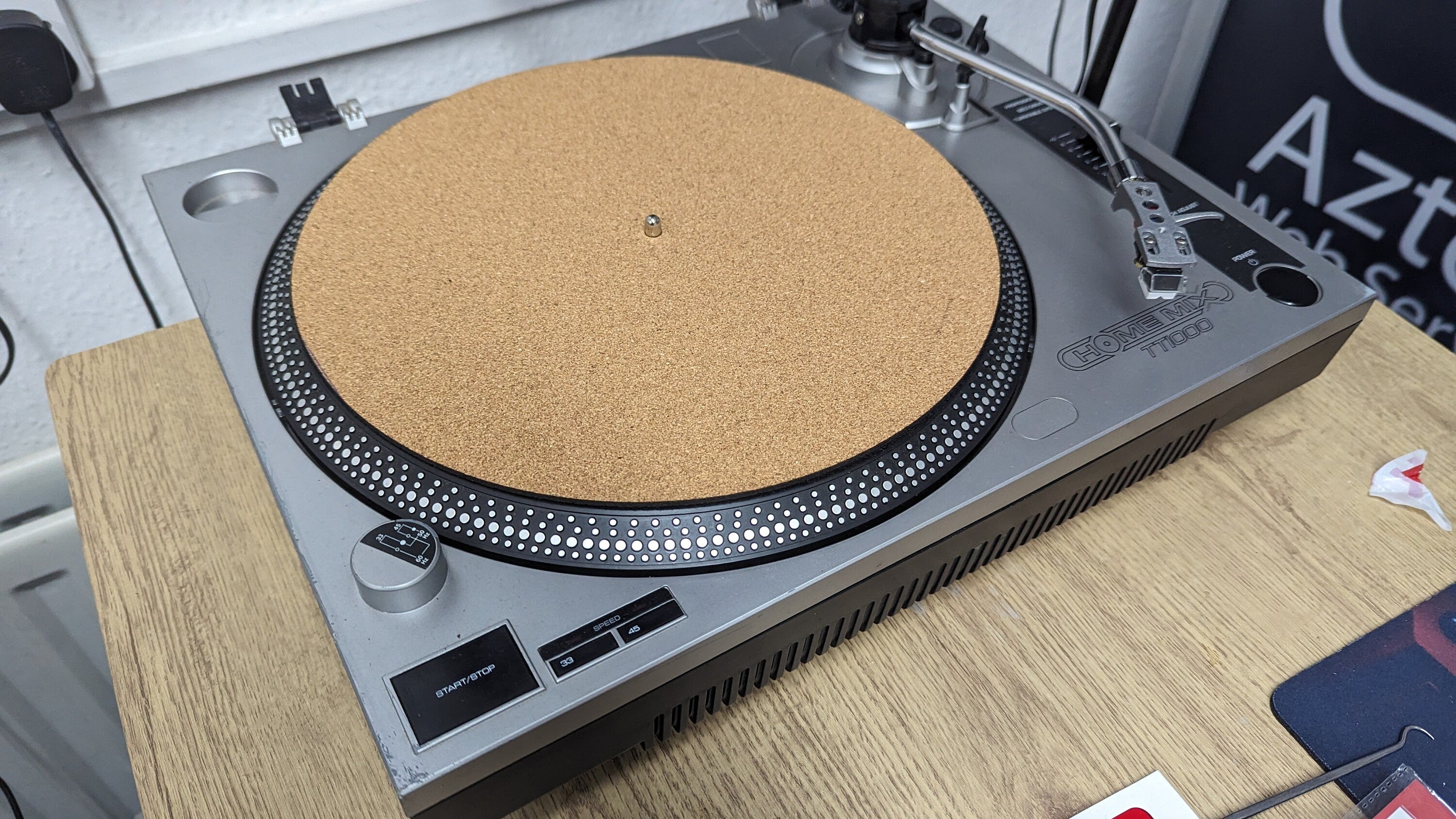 Pure CORK Slipmat - 12-inch Vinyl DJ Pro Turntable Slip Mat Record Player Technics 1210  Turntablist