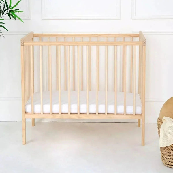East Coast Space Saver Cot with Mattress Bundle - Natural