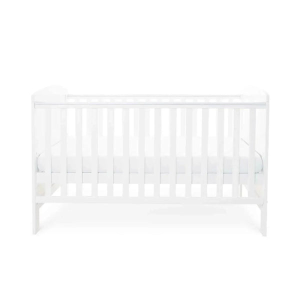 Ickle Bubba Coleby Classic Cot Bed White - Premium Pocket Sprung Mattress