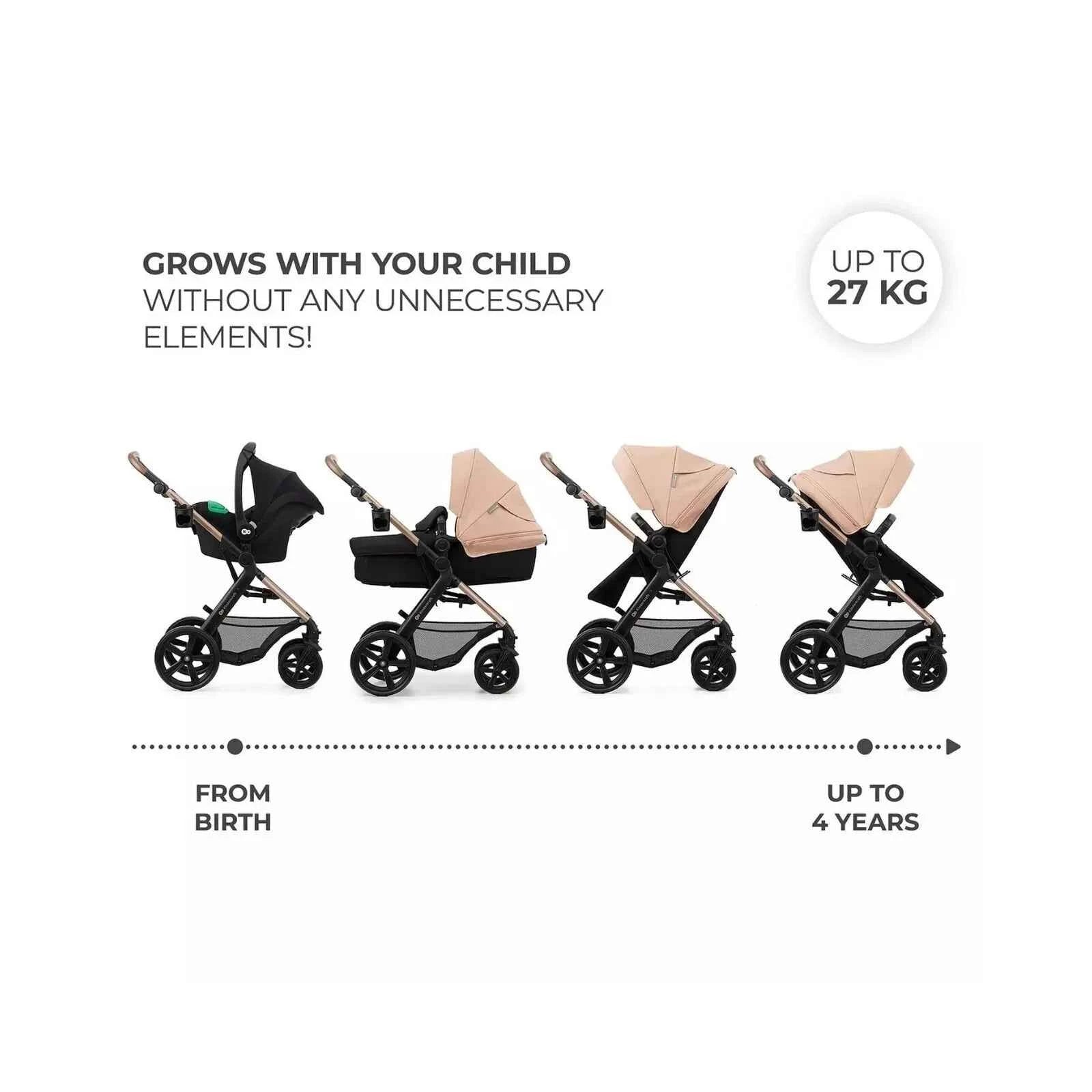 Kinderkraft Moov 2 3-in-1 Travel System - Beige
