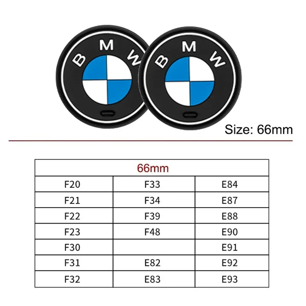 2PCS Car Cup Mat FOR BMW X1 X2 X3 X4 X5 X6 1 2 3 4 5 6 7 Sereis F30 F34 E90 G20 F20 F21 F22 F07 F10 F11 E60 G30 F48 F15 G06 E83