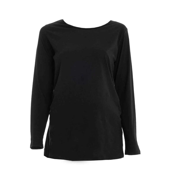 baby mom Short Sleeve Maternity Tshirt - Black