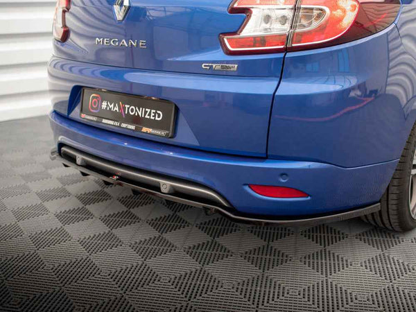 Maxton Design - CENTRAL REAR SPLITTER (VERTICAL BARS) RENAULT MEGANE GT LINE GRANDTOUR MK3 FACELIFT
