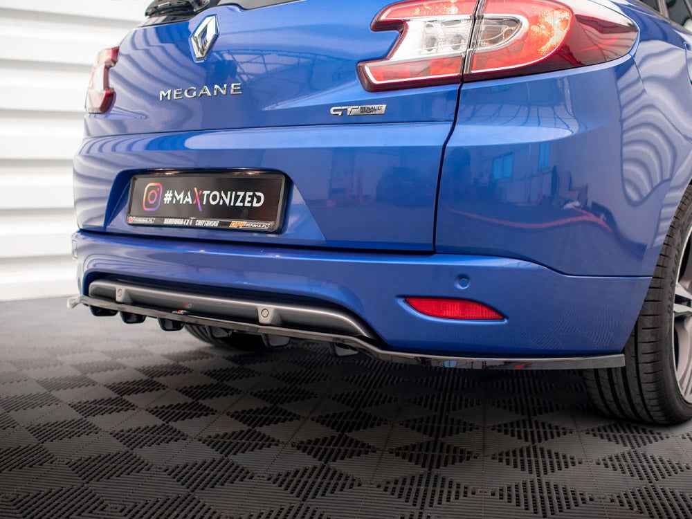 Maxton Design - CENTRAL REAR SPLITTER (VERTICAL BARS) RENAULT MEGANE GT LINE GRANDTOUR MK3 FACELIFT