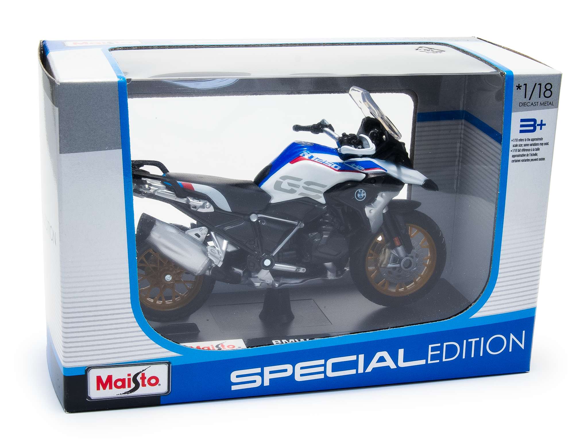 BMW R 1250 GS 2020 white - 1:18 Scale Motorbike Model