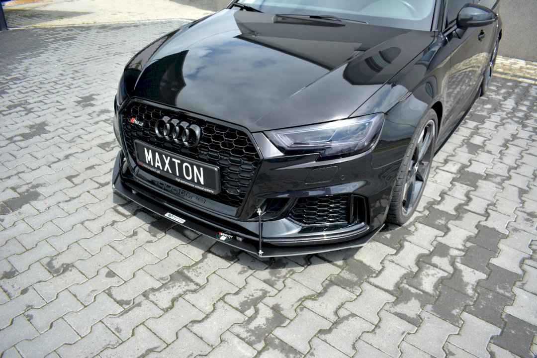 Maxton Design - FRONT RACING SPLITTER V.1 AUDI RS3 8V FACELIFT SPORTBACK (2017-20)