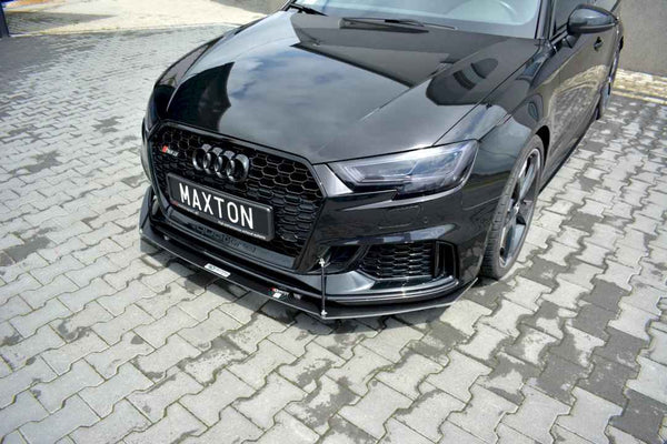 Maxton Design - FRONT RACING SPLITTER V.1 AUDI RS3 8V FACELIFT SPORTBACK (2017-20)