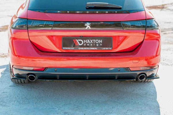 Maxton Design - CENTRAL REAR SPLITTER(WITHOUT VERTICAL BARS) PEUGEOT 508 SW MK2