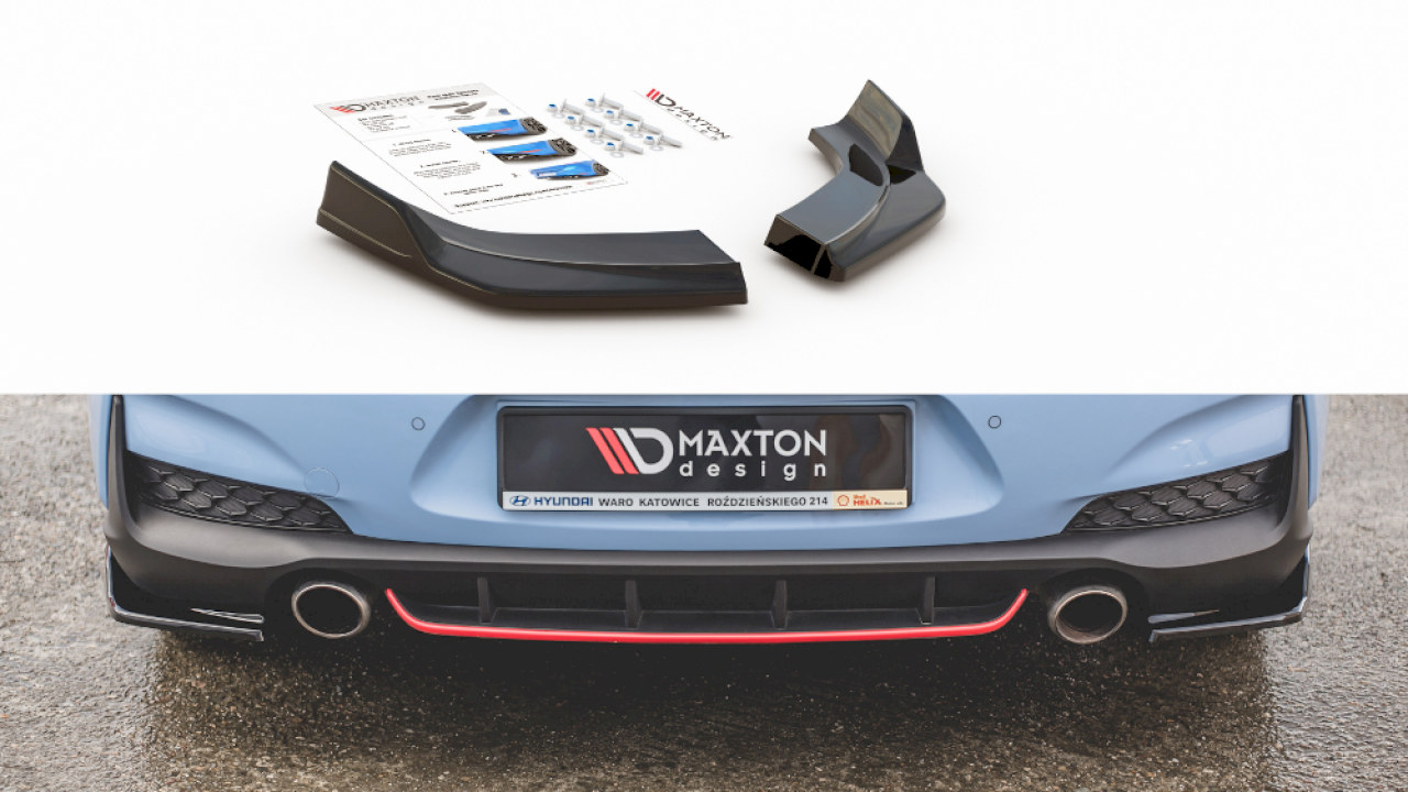 Maxton Design - REAR SIDE SPLITTERS V.3 HYUNDAI I30 N MK3 HATCHBACK (2017-2020)