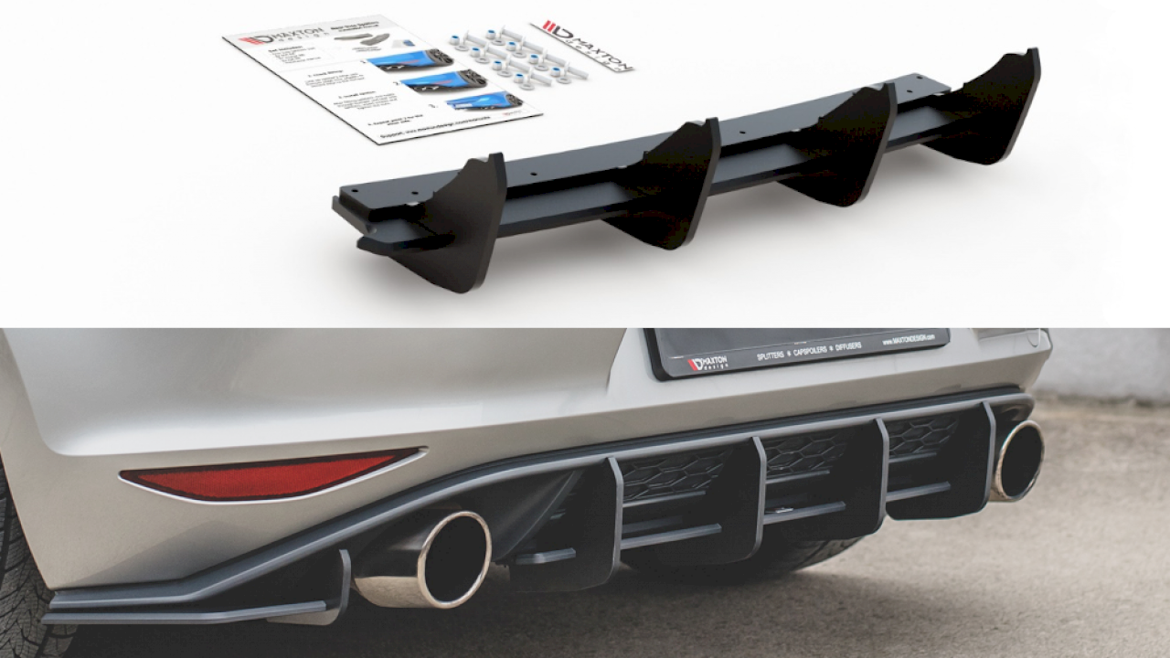 Maxton Design - STREET PRO REAR DIFFUSER V.1 VW GOLF MK 7 GTI 2013-2016