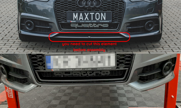 Maxton Design - FRONT SPLITTER AUDI S6/ A6 S-LINE C7 FACELIFT