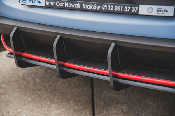 Maxton Design - STREET PRO REAR DIFFUSER V1 HYUNDAI I30 N MK3 HATCHBACK (2017-2020)