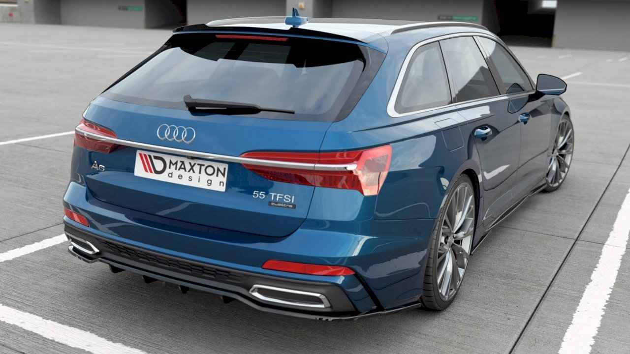 Maxton Design - CENTRAL REAR SPLITTER (W/ VERTICAL BARS) A6 S-LINE C8 AVANT (2019-)