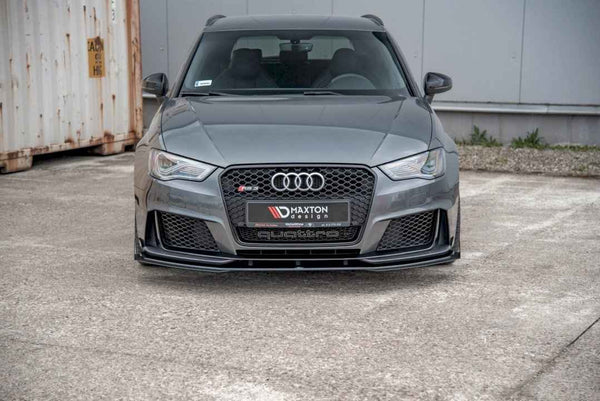 Maxton Design - RACING FRONT SPLITTER +FLAPS AUDI RS3 8V SPORTBACK