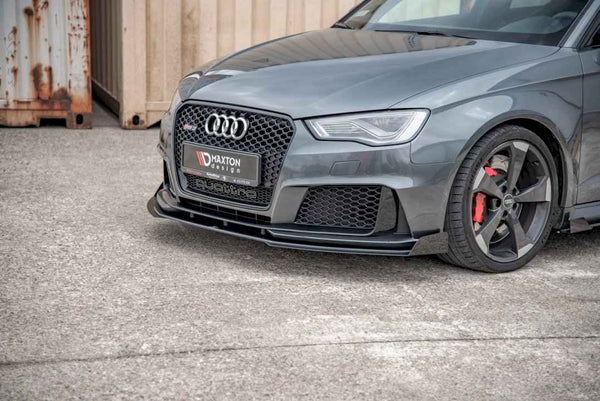 Maxton Design - RACING FRONT SPLITTER +FLAPS AUDI RS3 8V SPORTBACK