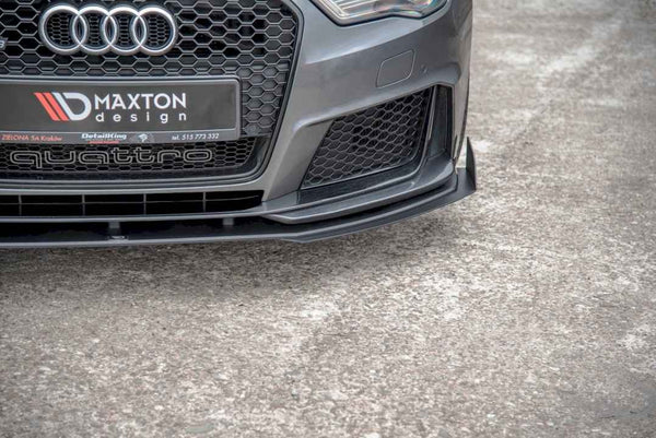 Maxton Design - RACING FRONT SPLITTER +FLAPS AUDI RS3 8V SPORTBACK